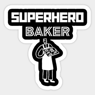 Superhero Baker Sticker